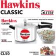 HAWKINS Classic CL50 5-Liter New Improved Aluminum Pressure Cooker, Small, Silver - 2