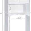 Spirich Over The Toilet Storage Cabinet, Bathroom Shelf Over Toilet, Bathroom Storage Cabinet Organizer, White - 6