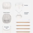 Lalo The Chair Convertible 3-in-1 High Chair for Babies and Toddlers - Wooden ,Baby High Chair with Dishwasher Safe Tray, Adjustable Footrest & Machine Washable High Chair Cushion, Coconut - 6
