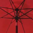 Sunnyglade 9' Patio Umbrella Outdoor Table Umbrella with 8 Sturdy Ribs (Red) - 4