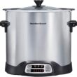 Hamilton Beach Sear & Cook Stock Pot Slow Cooker with Stovetop Safe Crock, Large 10 Quart Capacity, Programmable, Silver (33196) - 1