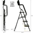 WiberWi 4 Step Ladder with Handrails 500 lb Capacity Step Stool Folding Portable Ladders for Home Kitchen Steel Frame with Non-Slip Wide Pedal Stepladder with Attachable Tool Bag Black - 3
