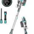 Belife BVC11 Cordless Vacuum Cleaner, 25Kpa Stick Vacuum Cleaners for Home Hardwood Floor Carpet Pet Hair, 380W Powerful Brushless Motor, Up to 40mins Runtime, LED Touch Display, Blue - 1