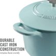 MARTHA STEWART Gatwick 7 QT Enamel Cast Iron Dutch Oven, Martha Blue - 7