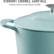 MARTHA STEWART Gatwick 7 QT Enamel Cast Iron Dutch Oven, Martha Blue - 3
