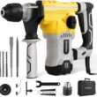 ENVENTOR 1-1/4 Inch SDS-Plus 12A Heavy Duty Rotary Hammer Drill for Concrete Stone, Safety Clutch 4 Functions Electric Demolition Hammer Drill with Vibration Control, Grease, Chisels, Drill Bits, Case - 1
