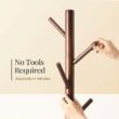 Pipishell Coat Rack, Coat Rack Freestanding with 3 Adjustable Sizes Coat Tree and 8 Hooks, Sturdy Wooden Coat Rack Stand for Cloathes, Hat, Used in Bedroom/Office/Hallway/Bedroom，Brown - 5