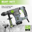 WORKPRO Premium 1-1/4 Inch SDS-Plus Rotary Hammer Drill, 12.5AMP, Heavy Duty Corded Version for Concrete Demolition Chipping Rotomartillo, 5 SDS-Plus Bits - 2