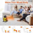 Electric Patio Heater - Greenhouse Fan Heater Portable Space Heater, Adjustable Thermostat, for Greenhouse, Garage, Office, Workplace, PTC Fast Heating, Electric Ceramic Heaters,Metal Base - 4