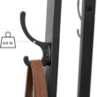 VASAGLE ALINRU Coat Rack with 3 Shelves, Stand with Hooks for Scarves, Bags and Umbrellas, Steel Frame, Industrial Style, Rustic Brown and Black ULCR80X - 8