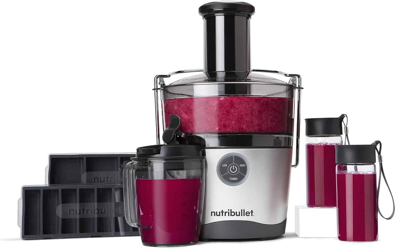 NutriBullet Juicer Pro Centrifugal Juicer Machine NutriBullet Juicer Pro Centrifugal Juicer Machine for Fruit, Vegetables, and Food Prep, 27 Ounces/1.5 Liters, 1000 Watts, Silver, NBJ50200 - 2