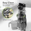 SiFENE Cold Press Whole Slow Masticating Juicer, Easy-Clean, High Yield Fruit & Veg Juice, BPA-Free, Gray SiFENE Cold Press Juicer Machines, Big Mouth 83mm Opening Whole Slow Masticating Juicer, Easy-Clean Juice Extractor Maker For Full-Bodied Fruit & Veg Juice, High Yield, BPA-Free, Gray - 8