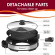 Elite Gourmet EMG6505G Smokeless Indoor Electric BBQ Grill Elite Gourmet EMG6505G Smokeless Indoor Electric BBQ Grill with Glass Lid, Dishwasher Safe, Nonstick, Adjustable Temperature, Fast Heat Up, Low-Fat Meals Easy to Clean Design - 7
