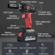 AOBEN 21V Cordless Impact Wrench Powerful Brushless Motor with 1/2