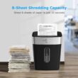 BONSEN Shredder for Home Office, 8-Sheet Crosscut Credit Card Shredder (S3101) BONSEN Shredder for Home Office, 8-Sheet Crosscut Credit Card Shredder, Small Paper Shredder for Home Use with 4 Gallons Wastebasket, High Security Level P-4, ETL Certification (S3101) - 2