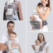 Baby Carrier Newborn to Toddler, Mumgaroo Ergonomic 6-in-1 Baby Carrier with Hip Seat Complete All Seasons, Adjustable & Removable Baby Holder Backpack with Baby Hood 0-36 Months - 7