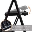 HBTower 3 Step Ladder, Folding Step Stool with Wide Anti-Slip Pedal, 500lbs Sturdy Steel Ladder, Convenient Handgrip, Lightweight, Portable Steel Step Stool, Black - 2