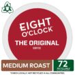 Eight O'Clock Coffee The Original, Single-Serve Keurig K-Cup Pods, Medium Roast Coffee Pods, 72 Count