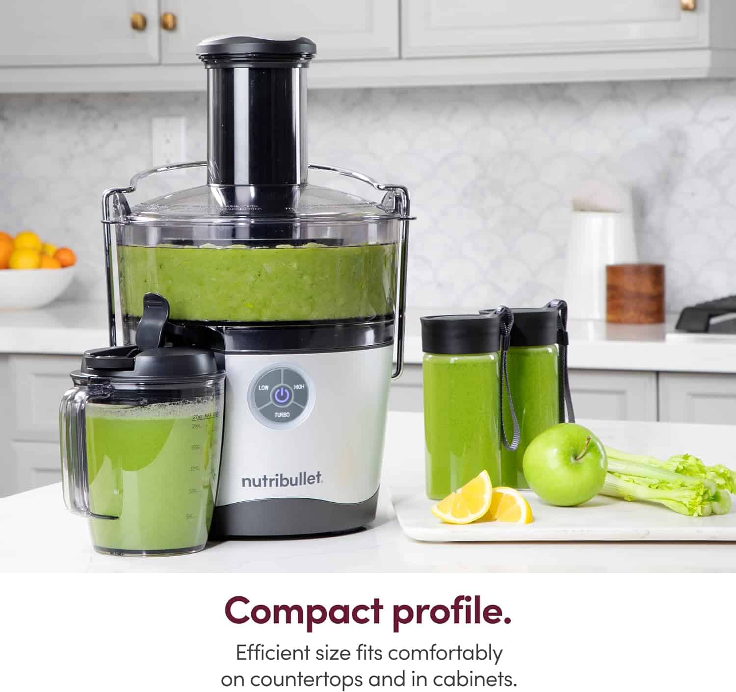 NutriBullet Juicer Pro Centrifugal Juicer Machine NutriBullet Juicer Pro Centrifugal Juicer Machine for Fruit, Vegetables, and Food Prep, 27 Ounces/1.5 Liters, 1000 Watts, Silver, NBJ50200 - 4