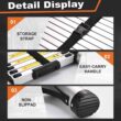 Telescoping Ladder, SocTone 12.5 FT Aluminum Lightweight Extension Ladder with 2 Triangle Stabilizers, Heavy Duty 330lbs Max Capacity, Multi-Purpose Collapsible Ladder for RV or Outdoor Work - 5