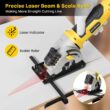 Mini Circular Saw, ENVENTOR 4.8A Electric Circular Saw Corded with Laser Guide, 4000RPM, 3 Saw Blades 3-3/8