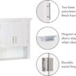 RiverRidge Somerset Two-Door Bathroom Storage, White Wall Cabinet, Color - 6
