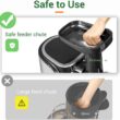 Juicer Machines,AMZCHEF Slow Masticating Juicer Juicer Machines,AMZCHEF Slow Masticating Juicer, Juicer with Two Speed Modes, Travel bottles(500ML),LED display, Easy to Clean Brush & Quiet Motor for Vegetables&Fruits (Gray, GM3001) - 3
