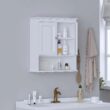 Spirich Home Bathroom Cabinet Wall Mounted with Doors, White Spirich Home Bathroom Cabinet Wall Mounted with Doors, Wood Hanging Cabinet with Doors and Shelves Over The Toilet, Bathroom Wall Cabinet White - 2