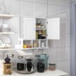 TaoHFE Bathroom Wall Cabinet with 2 Door Adjustable Shelves TaoHFE Bathroom Wall Cabinet with 2 Door Adjustable Shelves,Over The Toilet Storage White Wall Mounted Medicine Cabinets for Bathroom Laundry Room Kitchen - 3