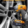 Adedad Cordless Impact Wrench 1/2 inch, 20V Brushless Impact Gun with Battery and Charger, High Torque 240 ft-lbs 3000 RPM Impact Wrench with 1-Hour Fast Charger, Led Light - 3