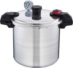 T-fal Pressure Cooker Stainless Steel Pressure Canner 22 Quart Induction 3 PSI Settings, Cookware, Pots and Pans Silver - 1