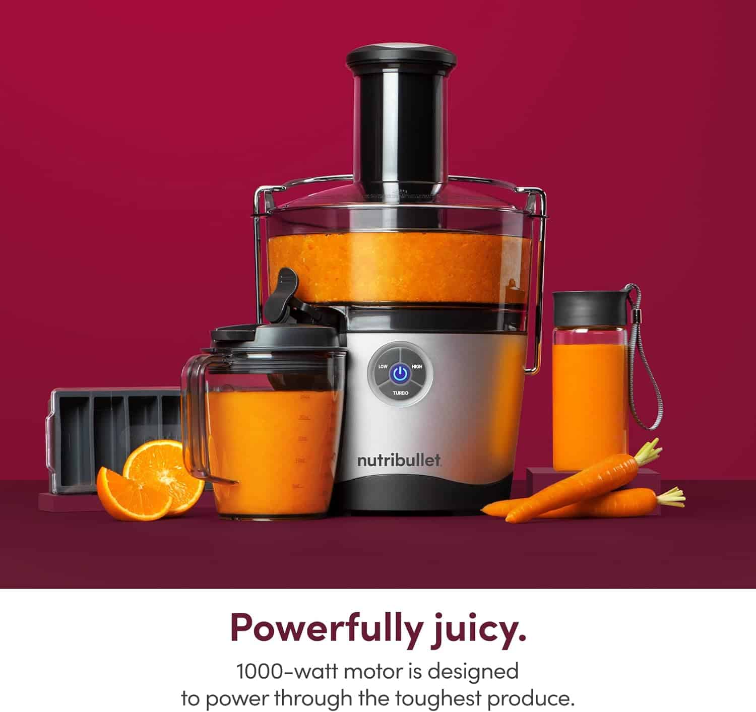 NutriBullet Juicer Pro Centrifugal Juicer Machine NutriBullet Juicer Pro Centrifugal Juicer Machine for Fruit, Vegetables, and Food Prep, 27 Ounces/1.5 Liters, 1000 Watts, Silver, NBJ50200 - 6