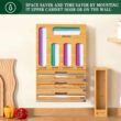 Calmbee 9 IN 1 Storage Bag Organizer for Kitchen Drawer, Bamboo Foil and Plastic Wrap Organizer with Cutter, Kitchen Organizers and Storage Compatible with Gallon, Quart, Sandwich and Snack Size Bag - 3