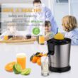 Homeleader Electric Citrus Juicer, Lemon Squeezer with Stainless Steel, Black Homeleader Electric Citrus Juicer, Lemon Squeezer with Stainless Steel, Orange Squeezer with Two Cones, Powerful Motor for Grapefruits, Orange and Lemon, Black - 4