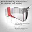 Duxtop Whole-Clad Tri-Ply Stainless Steel Saucepan with Lid, 3 Quart, Kitchen Induction Cookware - 2
