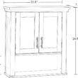 RiverRidge Somerset Two-Door Bathroom Storage, White Wall Cabinet, Color - 5