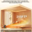 AOBMAXET Outdoor Heaters for Patio, 1500W Portable Electric Garage Heater with 2S Fast Heating, Overheat Protection, Thermostat, Space Heaters for Outdoor, Greenhouse, Room, Garage, Tent, Indoor Use - 2