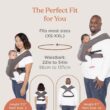 Ergobaby Embrace Cozy Newborn Baby Wrap Carrier (7-25 Pounds), Ponte Knit, Pure Black - 7