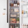 MineSign 4 pack Stackable Refrigerator Organizer Bins Pull-Out Drawers for Fruit and Veggies Storage Organizer for Fridge Clear Drawer Containers with Handle Divided Organization for Produce Saver - 9