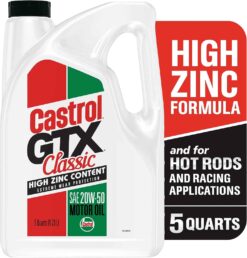 Castrol GTX Classic 20W-50 Conventional Motor Oil, 5 Quarts - 1