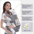 Baby Carrier Newborn to Toddler, Mumgaroo Ergonomic 6-in-1 Baby Carrier with Hip Seat Complete All Seasons, Adjustable & Removable Baby Holder Backpack with Baby Hood 0-36 Months - 3
