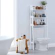 UTEX 3-Shelf Bathroom Organizer Over The Toilet, 3-Tier Shelf, Spacesaver (White) - 2