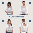 Ergobaby All Carry Positions Breathable Mesh Baby Carrier with Enhanced Lumbar Support & Airflow (7-45 Lb), Omni Breeze, Pearl Grey - 2