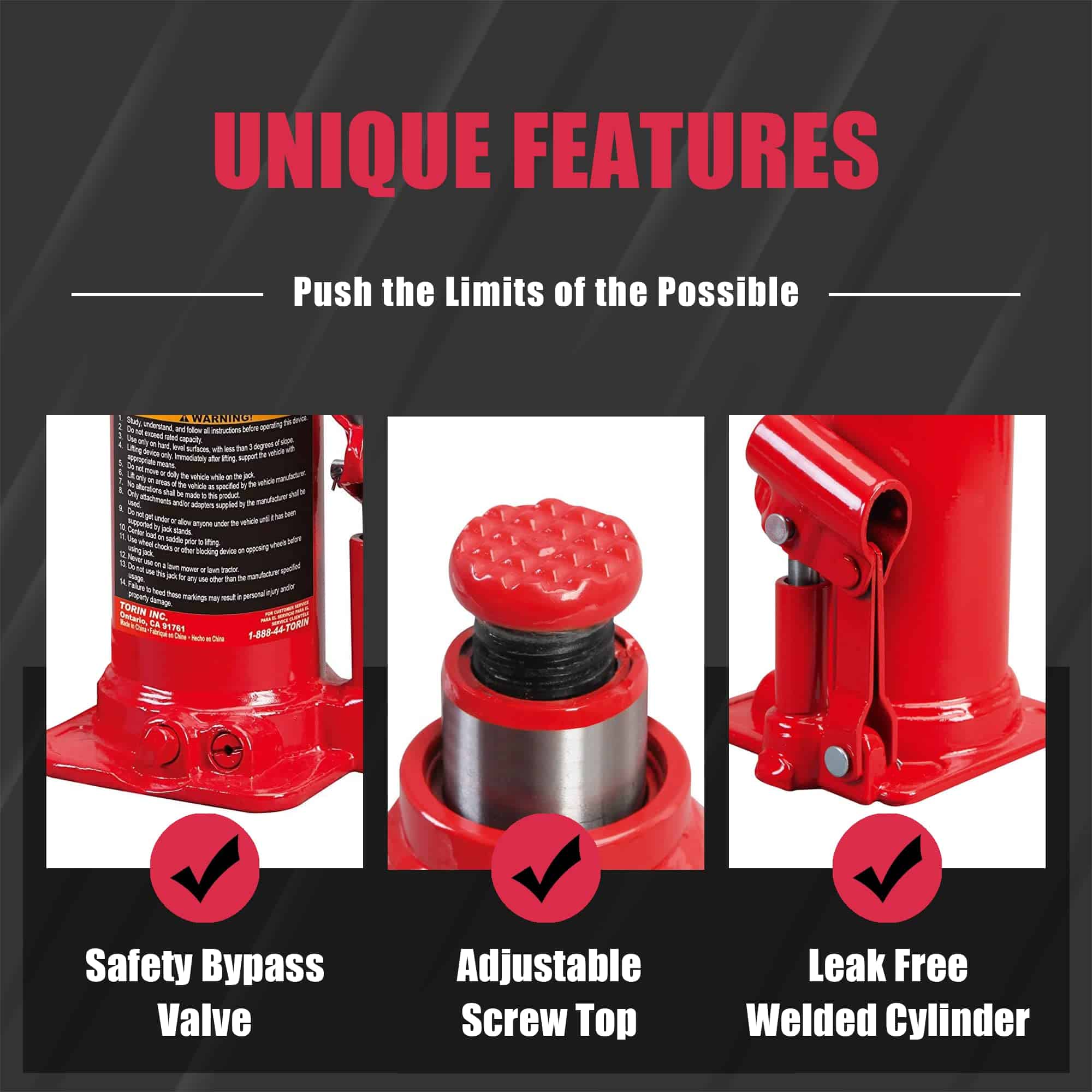 Big Red 20-Ton Welded Bottle Jack - T92003B Big Red 20-Ton Welded Bottle Jack - T92003B - Image 5