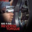 Ingersoll Rand 231C 1/2” Drive Air Impact Wrench – Lightweight, Max 600 ft-lbs Torque Output, Adjustable Power, Twin Hammer, Silver, 3.4 x 8.2 x 8.8 inches - 2