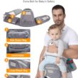 Baby Carrier with Hip Seat, Mumgaroo Baby Carrier Newborn to Toddler All Seasons & All Position Hip Baby Carrier with Hood & Extra Safety Belt, Baby Holder Carrier for Breastfeeding, Infant & Toddler - 7