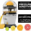 Effortless Citrus Juicing with Vinci's Hands-Free Electric Juicer Vinci Hands-Free Patented Electric Citrus Juicer 1-Button Easy Press Lemon Lime Orange Grapefruit Juice Squeezer Easy to Clean Juicer Machine, Black/Stainless Steel - 2