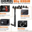 IKURAM R 2 Bike Rack Bicycle Carrier Racks Hitch Mount Double Foldable Rack for Cars, Trucks, SUV's and minivans with a 2