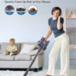 Homeika Cordless Vacuum Cleaner, 20Kpa Powerful Suction Vacuum with LED Display, 8 in 1 Lightweight Stick Vacuum Cleaner with 30 Min Runtime Detachable Battery for Carpet and Hard Floor Pet Hair Blue - 2