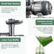 Cold Press Juicer, Aobosi Slow Masticating Juicer Machines with Reverse Function, Quiet Motor, High Juice Yield with Juice Jug & Brush for Cleaning, Gray - 3